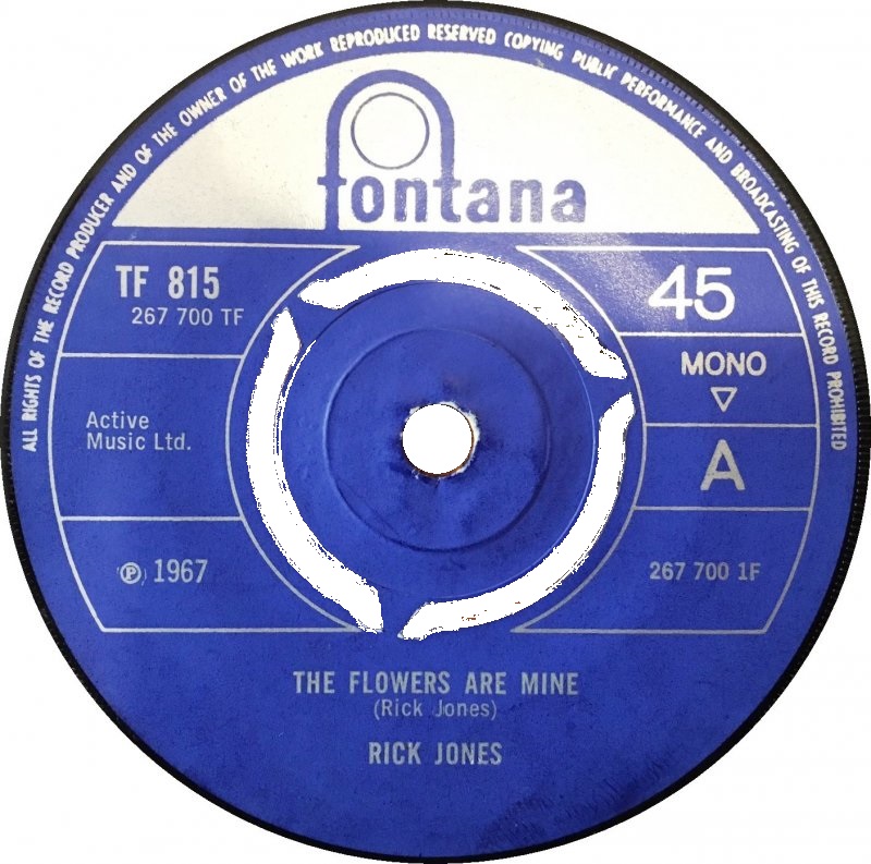 The Flowers Are Mine by Rick Jones (Fontana, 1967)