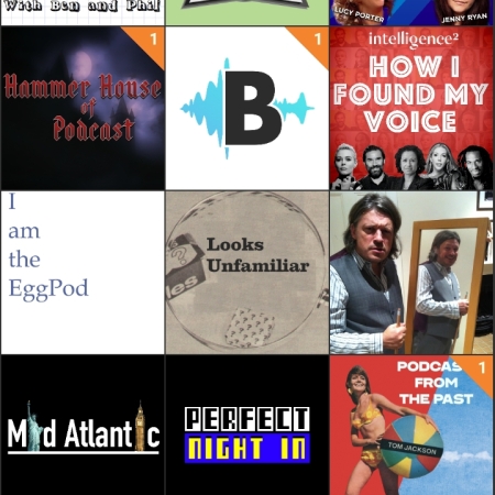 Some of the podcasts I listen to. And Looks Unfamiliar.