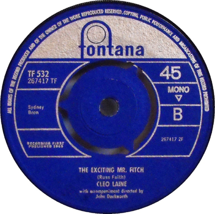 The Exciting Mr. Fitch by Cleo Laine (Fontana, 1965).