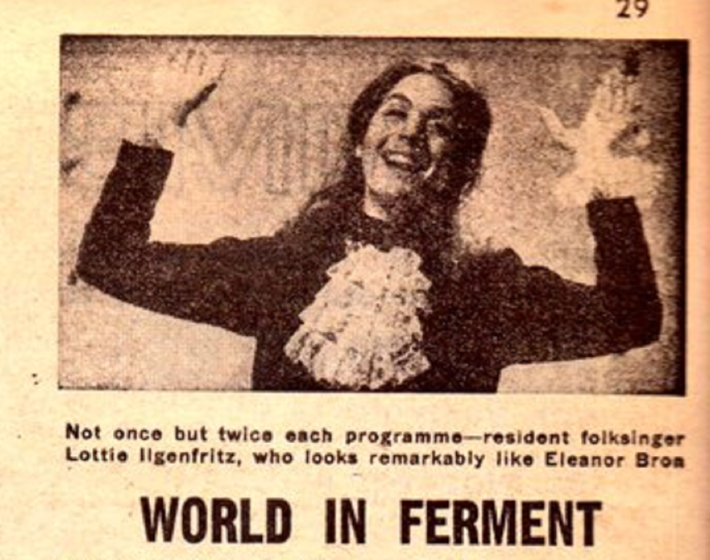 World In Ferment (BBC2, 1969).